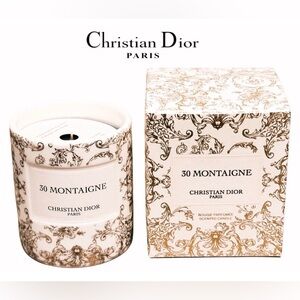 Dior 30 Montaigne Gold and White Candle Set of Two New in Box